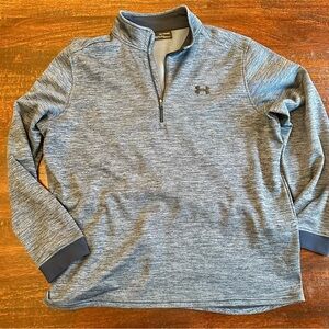 Under Armour Heathered Blue Quarter-Zip Pullover
